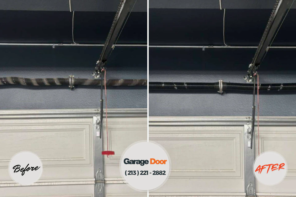Before and after: garage door repair Lepanto, AR